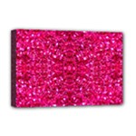 Hot Pink Glitter Deluxe Canvas 18  x 12  (Stretched)