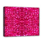 Hot Pink Glitter Deluxe Canvas 20  x 16  (Stretched)