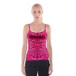 Hot Pink Glitter Spaghetti Strap Top