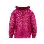 Hot Pink Glitter Kids  Zipper Hoodie