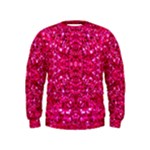 Hot Pink Glitter Kids  Sweatshirt