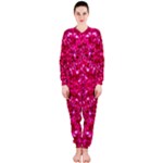 Hot Pink Glitter OnePiece Jumpsuit (Ladies)