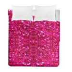 Hot Pink Glitter Duvet Cover Double Side (Full/ Double Size)