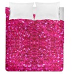 Hot Pink Glitter Duvet Cover Double Side (Queen Size)