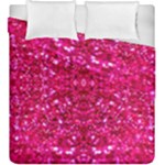 Hot Pink Glitter Duvet Cover Double Side (King Size)