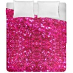 Hot Pink Glitter Duvet Cover Double Side (California King Size)