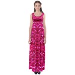 Hot Pink Glitter Empire Waist Maxi Dress