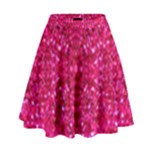 Hot Pink Glitter High Waist Skirt