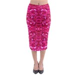 Hot Pink Glitter Midi Pencil Skirt