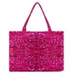 Hot Pink Glitter Medium Zipper Tote Bag