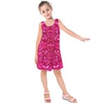 Hot Pink Glitter Kids  Sleeveless Dress