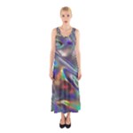 holographic Sleeveless Maxi Dress