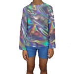 holographic Kids  Long Sleeve Swimwear