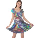 holographic Cap Sleeve Dress