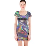 holographic Short Sleeve Bodycon Dress