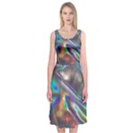 holographic Midi Sleeveless Dress