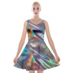 holographic Velvet Skater Dress