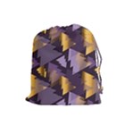 purple christmas trees Drawstring Pouch (Large)