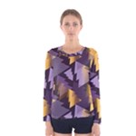 purple christmas trees Women s Long Sleeve Tee