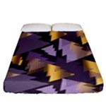 purple christmas trees Fitted Sheet (California King Size)