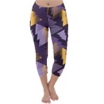 purple christmas trees Capri Winter Leggings 