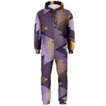 purple christmas trees Hooded Jumpsuit (Men)