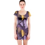 purple christmas trees Short Sleeve Bodycon Dress