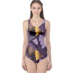 purple christmas trees One Piece Swimsuit