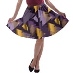 purple christmas trees A-line Skater Skirt