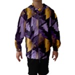 purple christmas trees Hooded Wind Breaker (Kids)