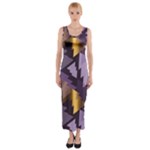 purple christmas trees Fitted Maxi Dress