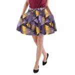 purple christmas trees A-Line Pocket Skirt