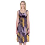 purple christmas trees Midi Sleeveless Dress