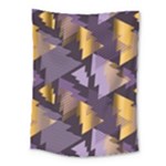 purple christmas trees Medium Tapestry