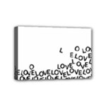 Love Love Love Mini Canvas 6  x 4  (Stretched)