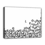 Love Love Love Canvas 14  x 11  (Stretched)