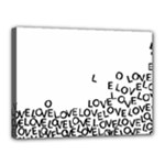 Love Love Love Canvas 16  x 12  (Stretched)