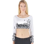 Love Love Love Long Sleeve Crop Top (Tight Fit)