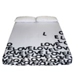 Love Love Love Fitted Sheet (Queen Size)