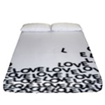 Love Love Love Fitted Sheet (King Size)