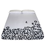 Love Love Love Fitted Sheet (California King Size)