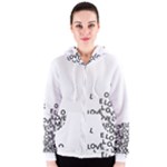 Love Love Love Women s Zipper Hoodie