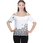 Love Love Love Women s Cutout Shoulder Tee