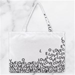 Love Love Love Medium Zipper Tote Bag