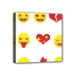 Valentine Emojis Mini Canvas 4  x 4  (Stretched)