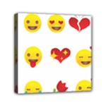 Valentine Emojis Mini Canvas 6  x 6  (Stretched)