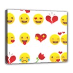 Valentine Emojis Deluxe Canvas 24  x 20  (Stretched)