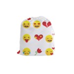 Valentine Emojis Drawstring Pouch (Medium)