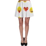 Valentine Emojis Skater Skirt