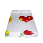 Valentine Emojis Fitted Sheet (Full/ Double Size)